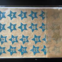 Weihnachten Bügelbild Sterne in Wunschfarbe - 24 Stück - Adventskalender - Stern zum aufbügeln - Adventszeit Deko Bild 4