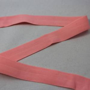 1m elastisch Einfassband, Schrägband 20 mm rosa Bild 1
