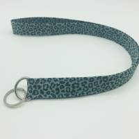 Find-mich-schneller Schlüsselband dusty mint,Schlüsselanhänger Leoparden Muster Bild 3