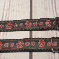 Hundehalsband Halsband "Pfoten-Liebe", rot, 24cm-36cm, 2cm breit Bild 2