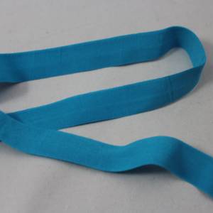 1 m elastisch Einfassband, Schrägband 20 mm aqua Bild 1