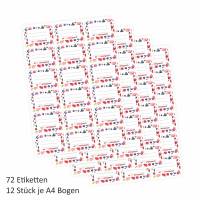 72 Blanko Etiketten Früchte - mit Liebe selbstgemacht - 64 x 45 mm - Universaletiketten Haushaltsetiketten Bild 2