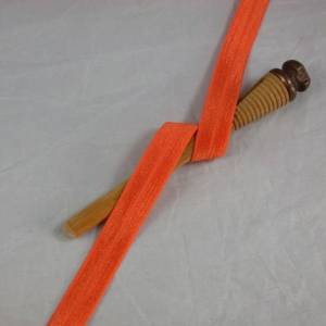 1 m elastisch Schrägband uni 16 mm, orange Bild 3