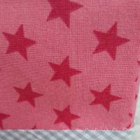Stoffhülle für Kosmetiktücherbox, Sterne, wendbar, pink und grau Bild 2