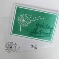Stampin'Up! Geburtstagskarte mit Pusteblume und Grußtext Pastell Handarbeit  DINC6  UNIKAT Bild 3