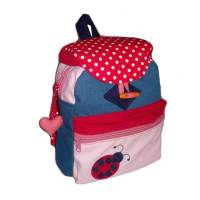 Kinderrucksack Kindergartentasche Kindertasche Rotpunkt für Mädchen Bild 2
