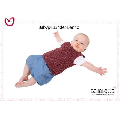 Strickanleitung für den Babypullunder "Benno" in den Größen 62 bis 80
