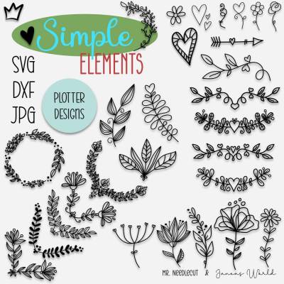 Plotterdatei Janeas World Simple Elements