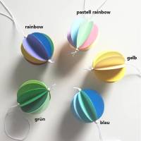 Origami Papierkugeln Anhänger 5 Farben/Kugel, Durchmesser 5 cm, Ostern, Frühling Bild 1
