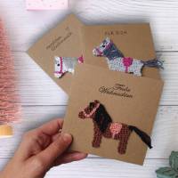 Grusskarte Pferd, Glückwunschkarte, Karte handgemacht Geburtstag Pferdekarte  Klappkarte Kinder Weihnachtskarte Bild 6