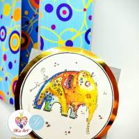 Digistamps DIY basteln Scrapbook Sticker Karten, Elefant Getrude, Bild 5