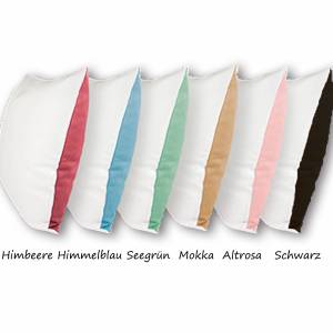 Kissen mit Name / Kissenbezug mit Füllung / satiniert oder kuschlig auch mit farbiger Rückseite / Einhorn Regenbogen Bild 5