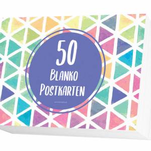 Blanko Karten Set, 50 Postkarten zum Selbstgestalten oder Selbstbedrucken, weiße A6 Karten kreativ bemalen und Basteln Bild 1