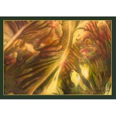 Kunst–Doppelkarte - „Flutlicht“ - bewusst ohne Textvorgabe - Design Ulrike Kröll.