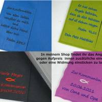 Gotteslobhülle Gesangbuchhülle mit Rosenkranztäschchen aus Kork  zur Kommunion & Konfirmation Bild 10