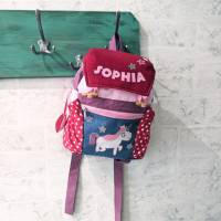 Kinderrucksack Kindergartentasche Einhornstern mit Namen für Mädchen Bild 4
