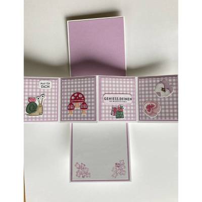 Besonders geformte 3D  PopUp Panel Card - Geburtstagskarte  in Handarbeit gefertigt, mit Stampin Up Produkten