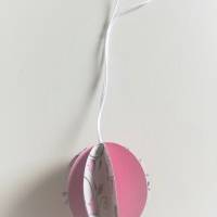 2 Anhänger Origami Papierkugeln rosa weiss Blumen, 3,8 cm, Frühling Ostern Deko Bild 3