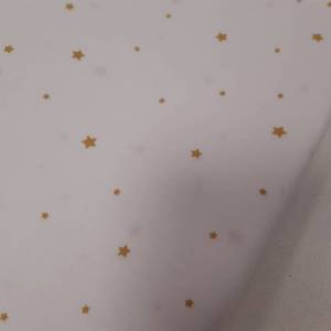 11,90 Euro/m Weihnachts-Baumwollstoff weiss mit goldenen Sternen Bild 2