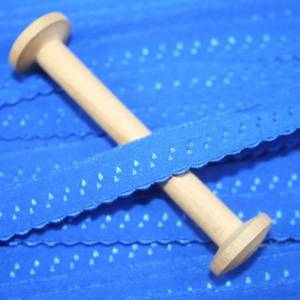 1 m elastisch Schrägband uni 13 mm, blau Bild 1