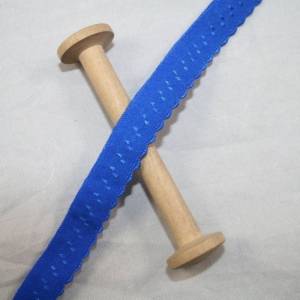 1 m elastisch Schrägband uni 13 mm, blau Bild 2