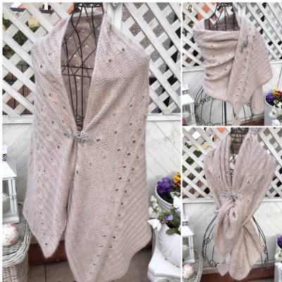 Stola/ Stricktuch *ROSANNE* gestricktes Schultertuch aus edlem Material