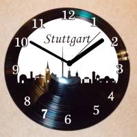 Stuttgart Wanduhr Schallplattenuhr Schallplatte Wanduhr Vinyl Bild 1