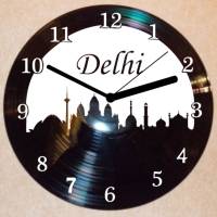Delhi Wanduhr Schallplattenuhr Schallplatte Wanduhr Vinyl Bild 1