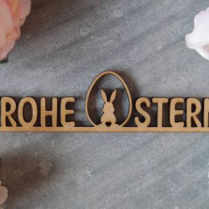 as-Herzwerk 3D Schriftzug "Frohe Ostern" 3D Motiv, Geschenk, Dekoration aus Holz, Ostern, 20cm Bild 4