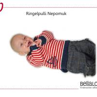 Strickanleitung Ringelpulli Nepomuk, 3 Farbig in den Größen 74 bis 104, von Baby bis Kleinkind Bild 1