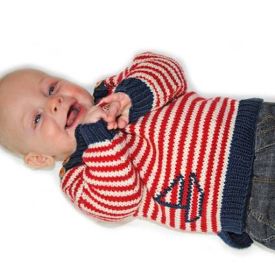 Strickanleitung Ringelpulli Nepomuk, 3 Farbig in den Größen 74 bis 104, von Baby bis Kleinkind