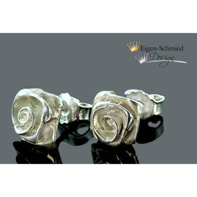 Goldschmiede Ohrringe "Roses forever" in 925er Sterling Silber, Rosen, Silberschmuck, Geschenkidee