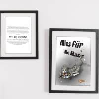 Lustiges Poster: Alles für die Katz | Download Datei zum Selbstausdrucken | Geschenk für Freunde und Katzenfans | Deko Bild 5