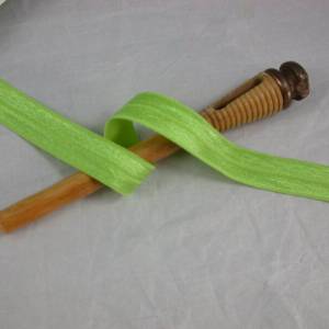 1 m elastisch Schrägband uni 16 mm, apfelgrün Bild 1