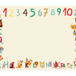 Kinder Schreibtischunterlage ABC, großer Notizblock A3 Schreibunterlage mit ABC & Zahlen 1 bis 10, perfekt für Kindergar Bild 1