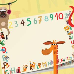 Kinder Schreibtischunterlage ABC, großer Notizblock A3 Schreibunterlage mit ABC & Zahlen 1 bis 10, perfekt für Kindergar Bild 3