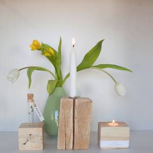 Kerzenhalter | Kartenhalter | Teelichthalter aus Palettenholz Bild 1