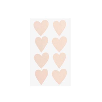 Herzchensticker puderfarben 4 Blatt mit je 8 Stickern