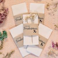 Taschentuch Banderole "Für die Freudentränen | Banderole aus Graspapier | Hochzeit Deko Bild 2