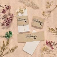 Taschentuch Banderole "Für die Freudentränen | Banderole aus Graspapier | Hochzeit Deko Bild 3