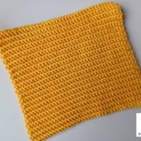 Spültuch Spüllappen Spüli Schwamm gehäkelt gelb 100 % Baumwolle nachhaltig umweltbewusst Bild 3