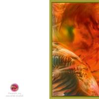 Kunst–Doppelkarte - „Korallen mit Höhlenlandschaft“ - bewusst ohne Textvorgabe - Design Ulrike Kröll. Bild 2