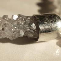 Labradorit Kette mit Quarz Anhänger aus Mini-Kristallen Bild 7