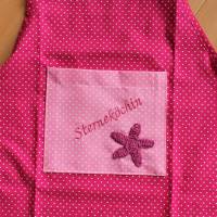 Kinderschürze pink rosa Stern mit Namen personalisiert / Schürze für Kinder / Kochschürze / Backschürze Bild 10