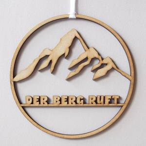 as-Herzwerk Türkranz "Der Berg ruft" Kranz Holz, 29cm - Tür & Wand-Deko Geschenk für Freunde,  Trockenblumen Bild 3