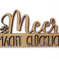 as-Herzwerk | MEER MACHT GLÜCKLICH | 3D Schriftzug Tischdeko Geschenk für Freunde und Familie 20cm Bild 9