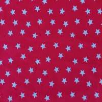 RESTSTÜCK Jersey rot mit weißen Sternen 1 Meter Bild 2