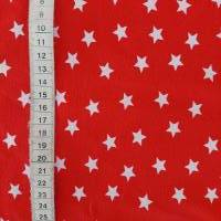 RESTSTÜCK Jersey rot mit weißen Sternen 1 Meter Bild 3