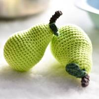 gehäkelte Birne - Frucht für den Kaufmannsladen oder Obstsorte in der Kinderküche Bild 5