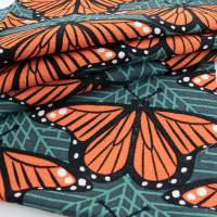 Taschenstoff / Birch Bio-Baumwolle Barkcloth - Monarch Butterflies / Schmetterling - Charley Harper Bild 4